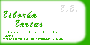 biborka bartus business card